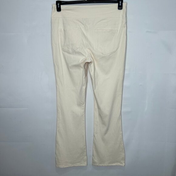 DG2 by Diane Gilman Woman’s Pants sz 12 Yellow Boot cut Stretch Pull-On Jeans - Picture 2 of 9